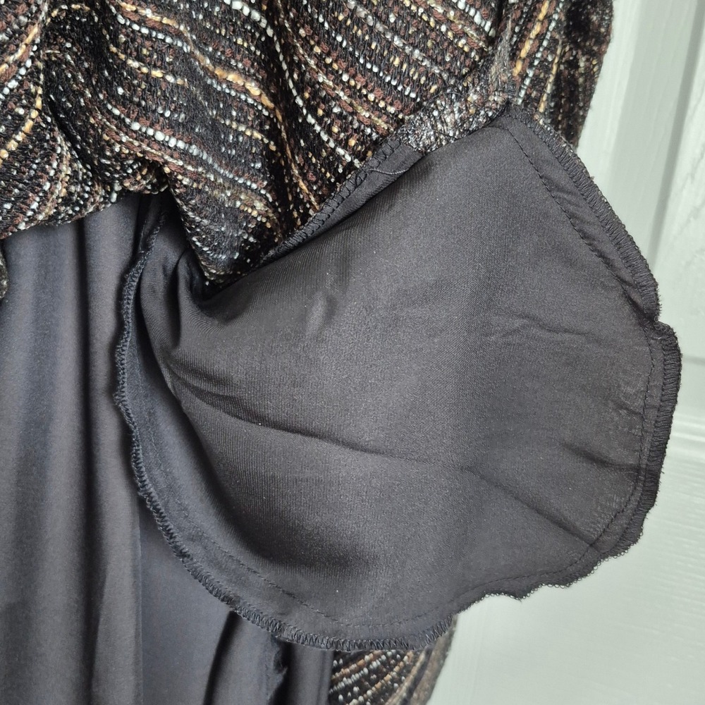 Anthropologie Moulinette Soeurs Glissade dress black metallic tweed size 6 - Picture 9 of 15